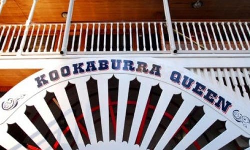 Paddle wheeler cruises on the Brisbane River