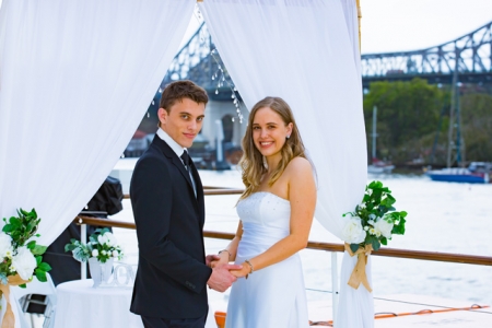 Rooftop wedding ceremony with magnificent views Kookaburra Queens